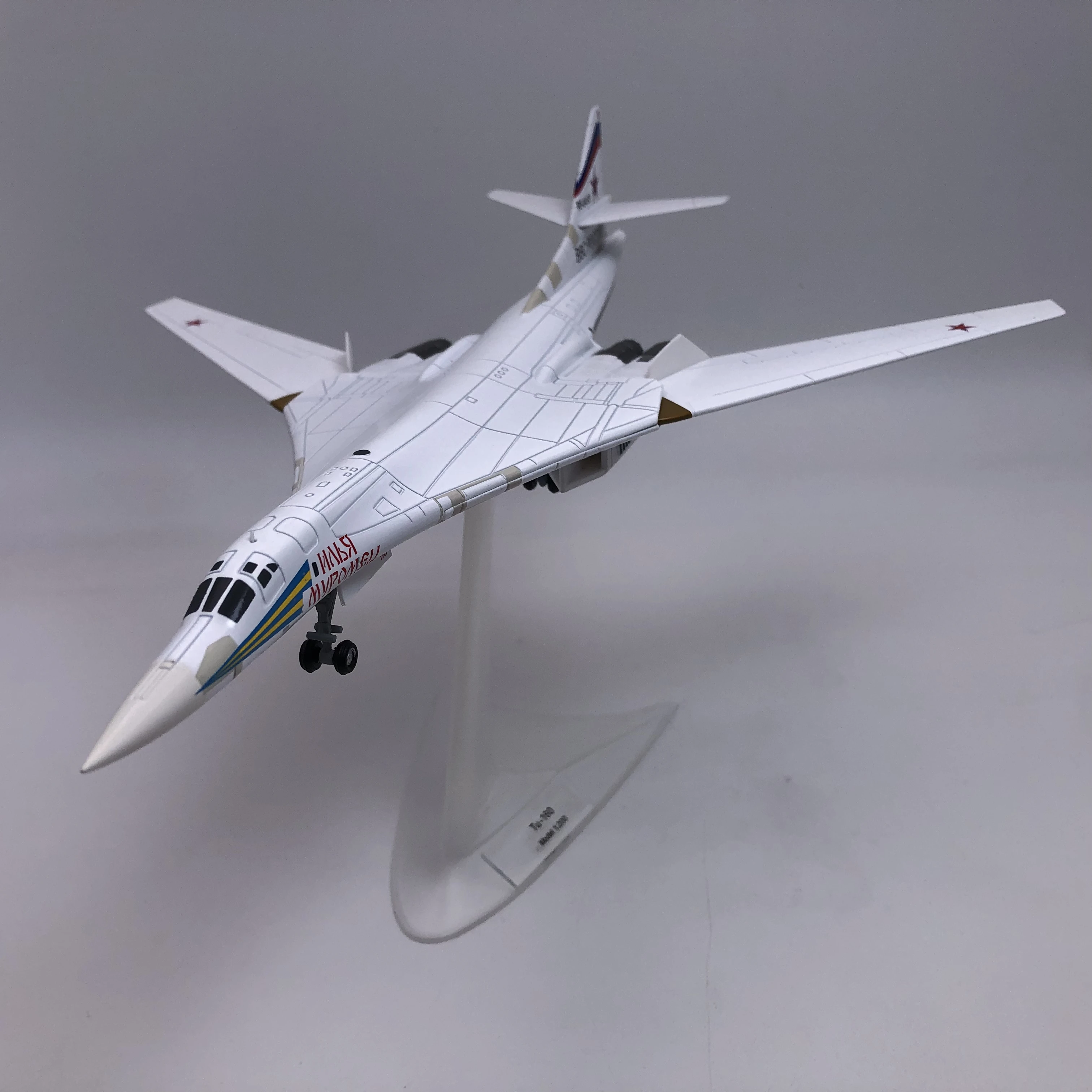 Wltk Russia Air Force Tupolev Tu-160 #1 White Swan Blackjack Bomber 1/200 Diecast Aircraft Airplane Model