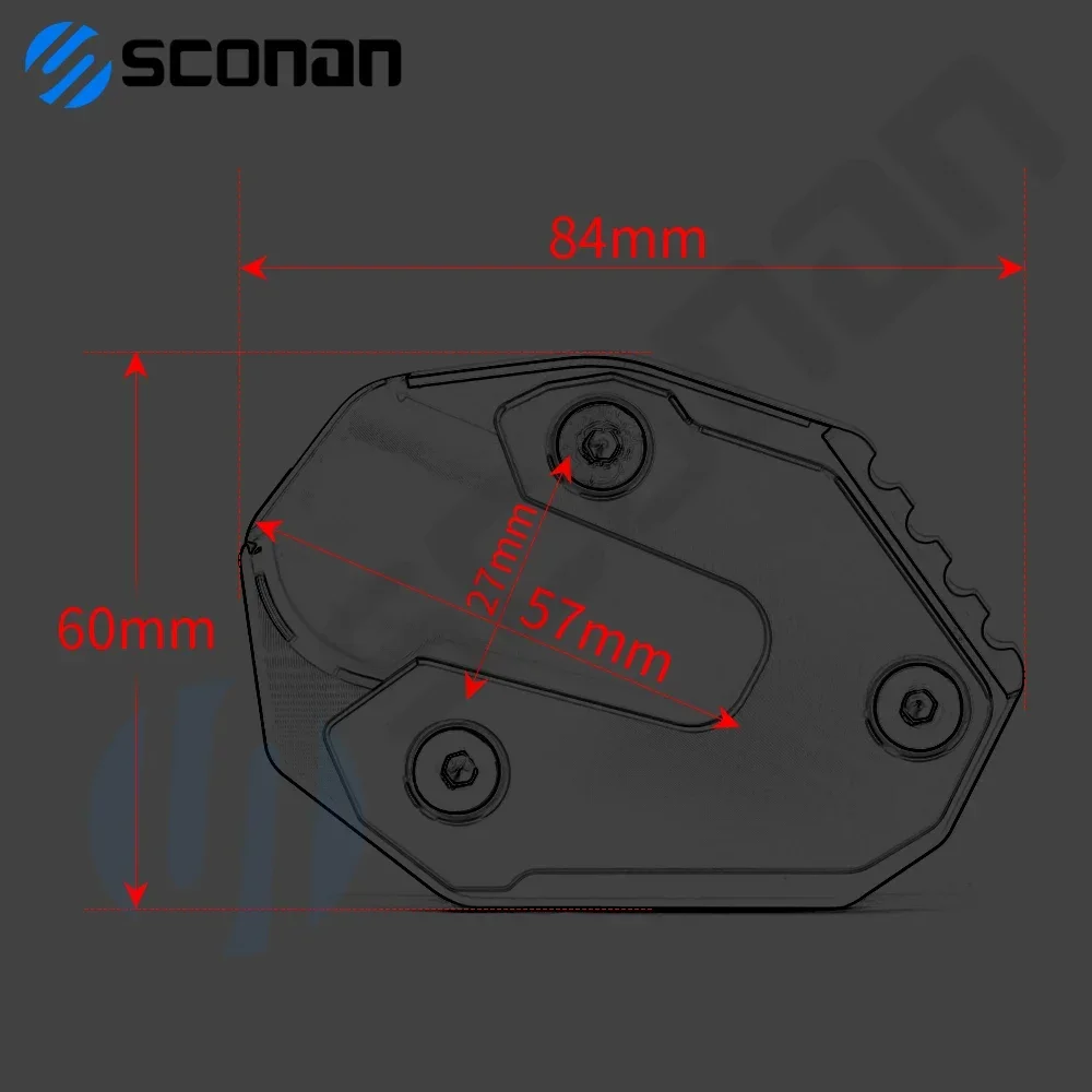 ل CB1000R CB 1000R CB1000 R 2018-2020 2021 2022 دراجة نارية الملحقات مسنده القدم الجانب حامل تمديد وسادة دعم لوحة