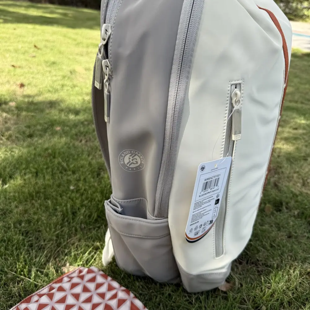 Wilson New Tennis Backpack Super Tour French Open Large Capacity Sports Tennis Racquet Bag with Separate Shoe Compartment