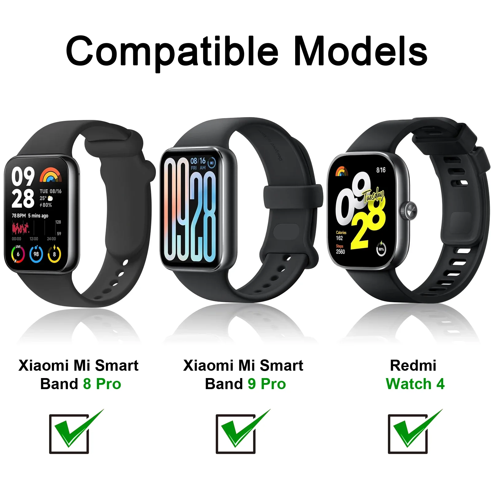 ソフトシリコンバンド Xiaomi Mi Band 8 Pro/9 Pro ストラップ スポーツウォッチバンド Xiaomi Redmi Watch 4 ブレスレット交換用