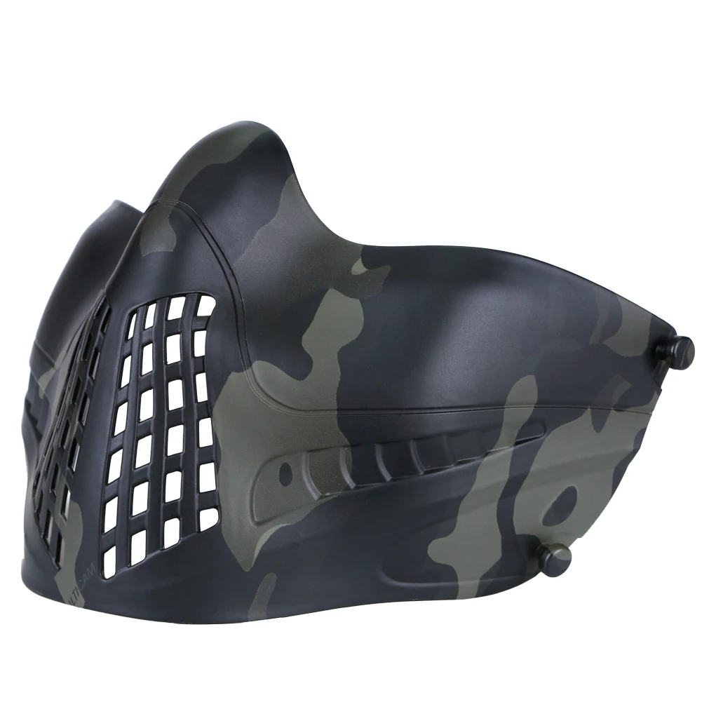 Taktische Schutz Mesh Masken Für Airsoft Jagd Schießen Halbe Gesicht Militär Maske Kostüm Party Prop CS Helm Zubehör