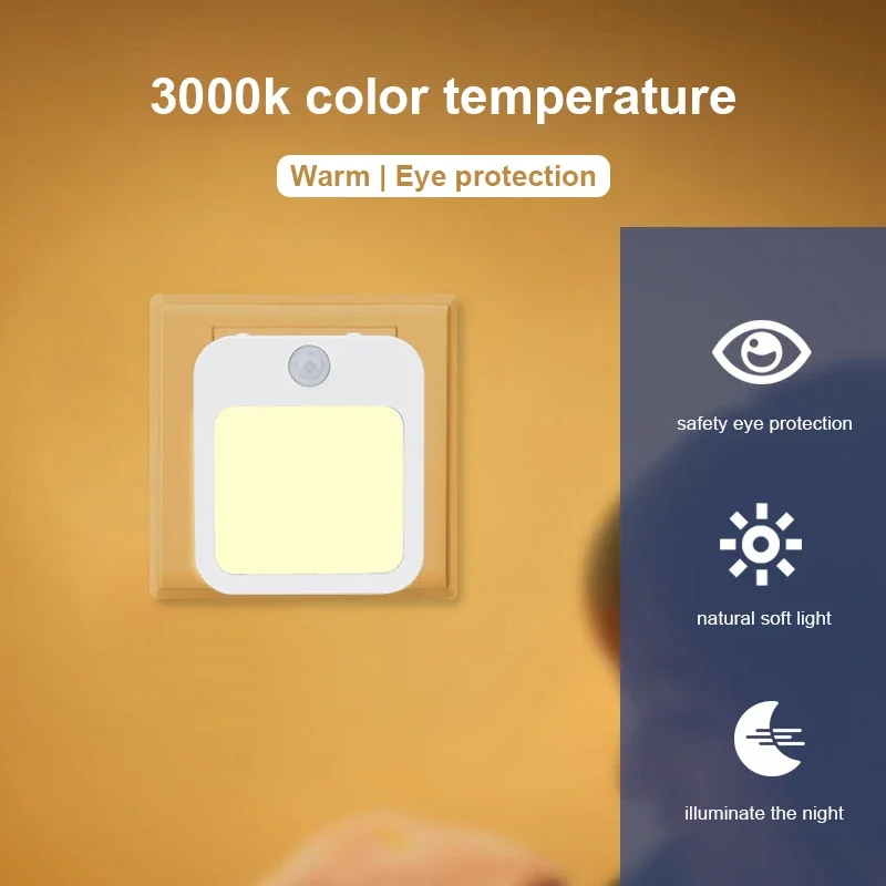 Motion Sensor LED EU/US Plug Lamps Children'S Light Wireless Night Lamp For Bedside Table Bedroom Nigh_maomaolike.com