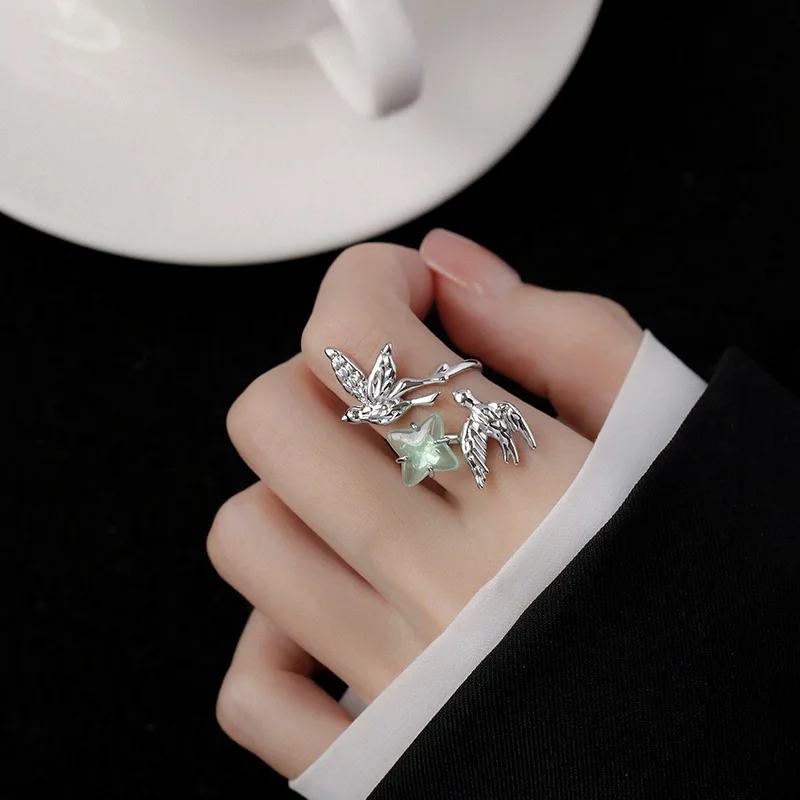 2024, Fashion, Personality, Luxury, Flying Bird, Design, Affordable, Men's, Women's, Love, Gift, Charming Adjustable Ring