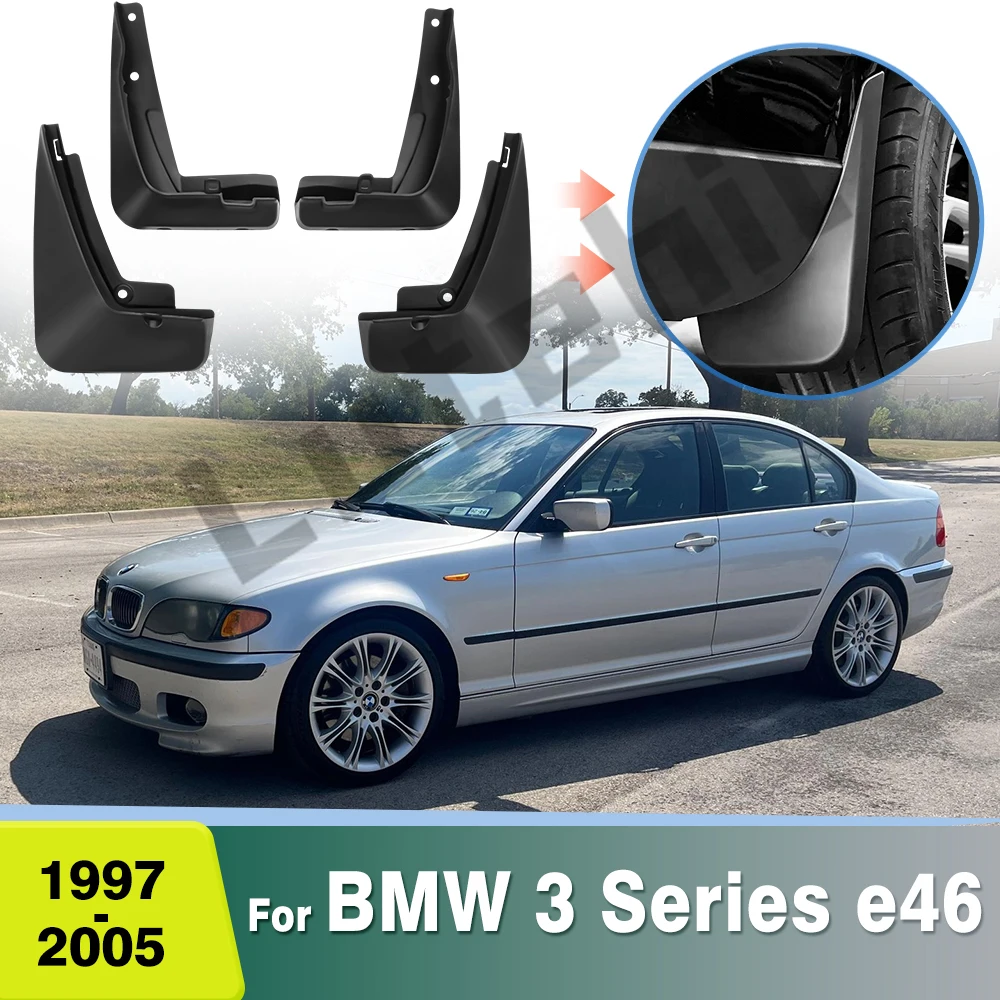 For BMW 3 Series e46 1997 1998 1999 2000 2001 2002 2003 2004 2005 Fender Mudflaps Splash Guards Mudguards Mud Flaps car Accessor