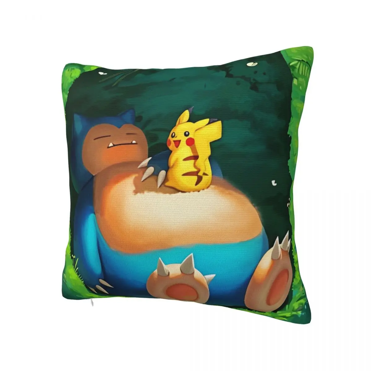 Snorlax Pokemon Anime Pillow Case Cushion Cover Polyester Graphic Pillow Cover Retro Trendy Pillowcases For Living Room Chair