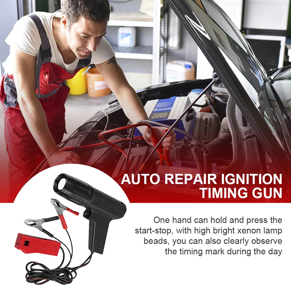 Стробоскопический пистолет зажигания для автомобилей 12 В с индуктивной лампой синхронизации для диагностики двигателя