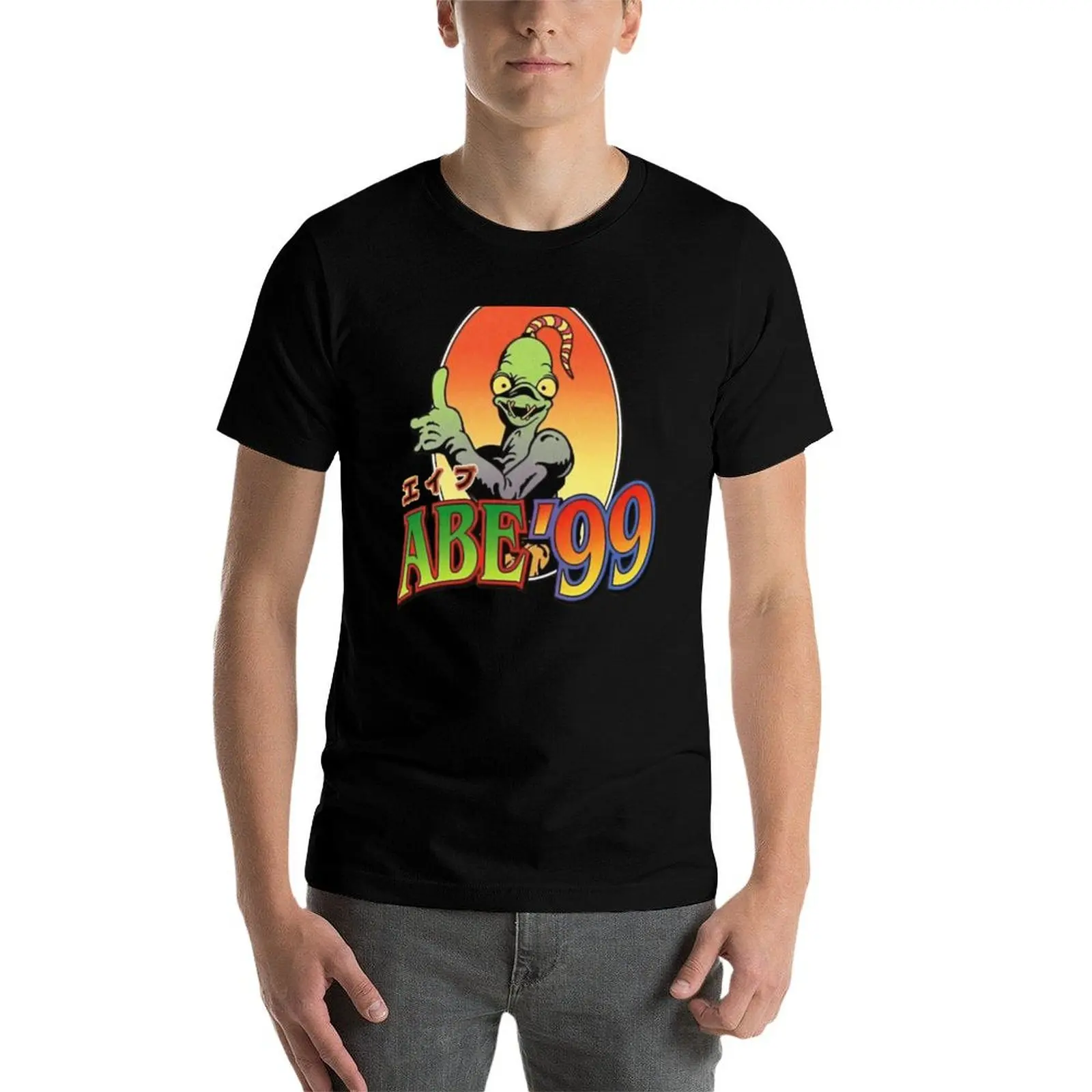 

Oddworld - Abe '99 Japanese Box Art T-Shirt g man t shirts for men man tshirt t shirt men 100% cotton luxury brand T-Shirt