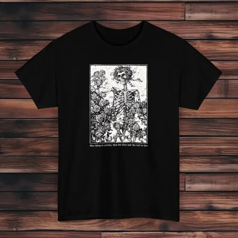 The Flower Forever Dies T-Shirt | Memento Mori T-Shirt | Edmund Joseph Sullivan | Floral Death T-Shirt