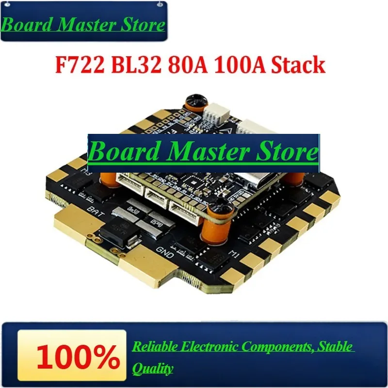 BaMasHPXGRC F722 Stack F722 Flight Controller ICM42688P With BLHeli_32 80A/100A ESC 3-8S LIPO 30.5x30.5mm For RC FPV Racing Dron