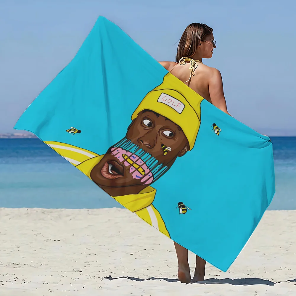 Rapper Tyler The Creator Flower Boy Beach Towel Microfiber Sand Free Quick Dry Soft Sandproof Pool Towels Gift for Women Travel