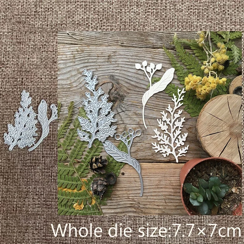 

Металлическая вырубная форма XLDesign Craft, 2 шт., для вырезания листьев, декоративные вырубки для скрапбукинга, для альбомов, бумажных открыток, тиснения