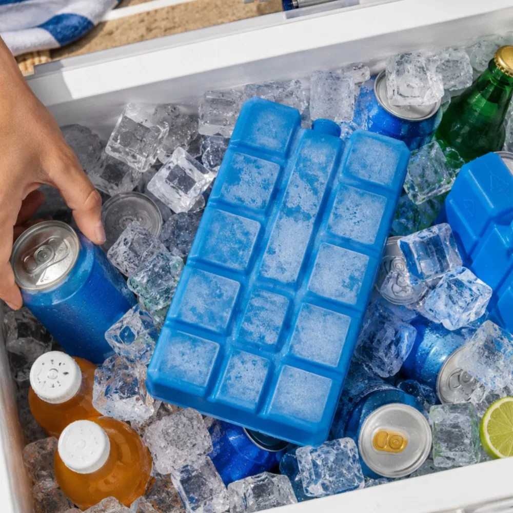 1PC Ice Blocks Reusable Gel Cooler Bag Stackable Insulated Food Storage Freezer Pack for Lunch Box Outdoor Activities Ice Tray