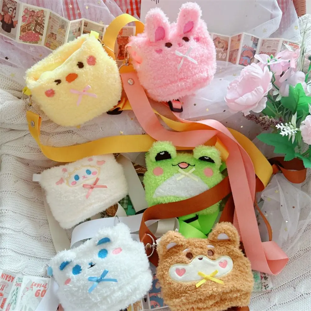 CrossBody Bag Clothes for 20cm Cotton Dolls Baby Dolls Clothes Cute Cartoon Rabbit White Bear Sheep Frog Bag Clothes Accessories