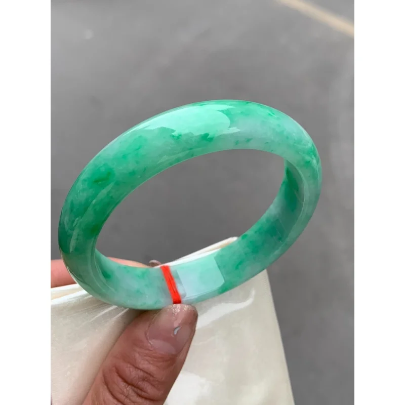 

Certified Natural Grade AAA Ice Burmese Green Jade jadeite bracelet bangle 58MM