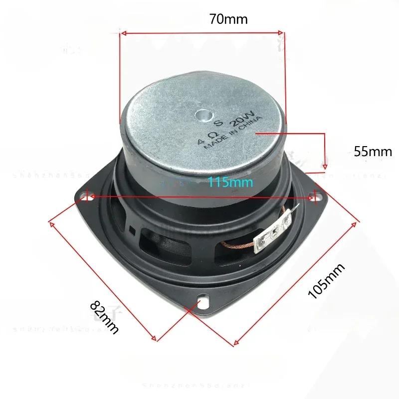 SOTAMIA 1 قطعة 4 بوصة كامل المدى المتكلم 4 أوم 20 واط رغوة حافة مكبر صوت المسرح المنزلي HIFI مكبر الصوت لتقوم بها بنفسك رف الكتب Altavoz