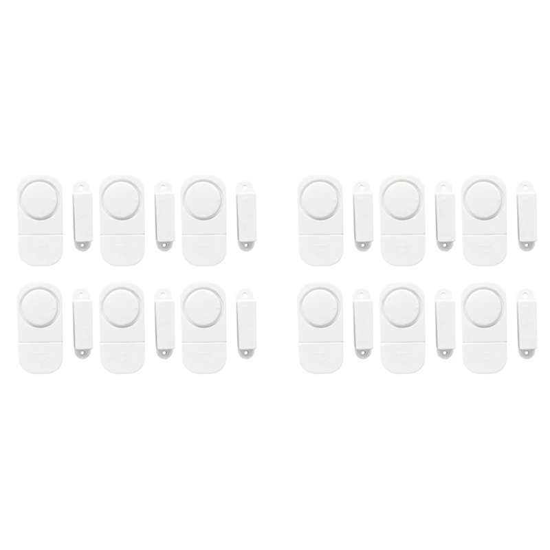 

2025 New-12Sets Wireless Anti Theft Apartment Burglar Alert Door Alarm Window For Home Security DIY Magnetic Sensor
