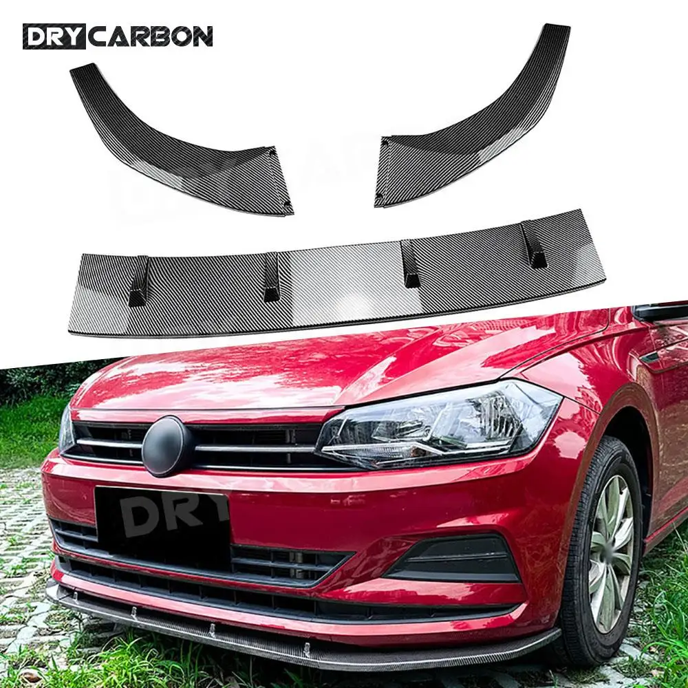 

Front Lip Spoiler Chin Shovel for Volkswagen VW Polo MK6 2018+ Car Styling Bodykits Front ABS Bumper Lip Diffuser Accessories