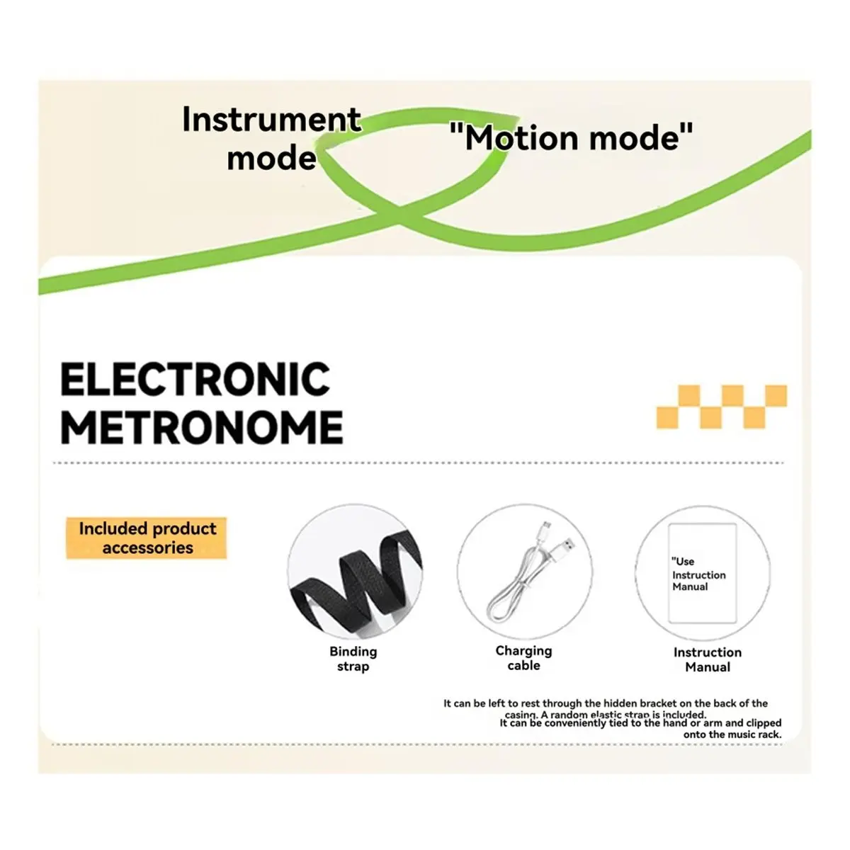 Digital Essentials Metronome,Jogging, Workouts & Rhythm Training Dual-Tempo Metronome for Music&Running-Portable, Built-in Clip