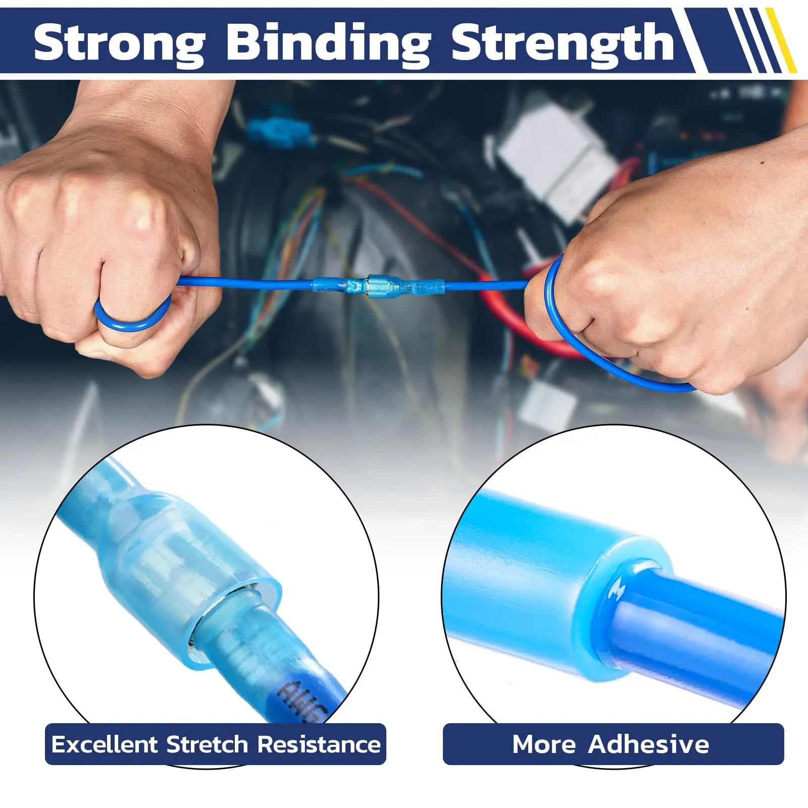 Waterproof Insulated Crimp Terminals Kit Electrical Spade Butt Male Female 220PCS Heat Shrink Wire Connectors
