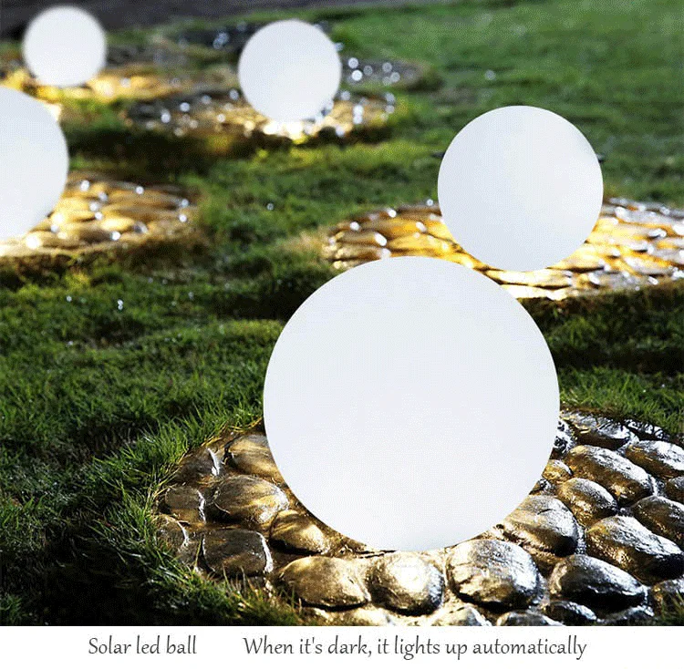 Boule lumineuse LED aste sans fil, éclairage d'extérieur, luminaire de paysage, idéal pour un jardin