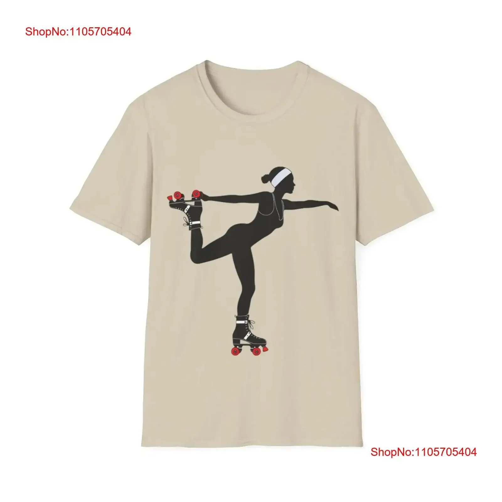 Roller Skate Dancer T Shirt Figure Skater Silhouette Retro Quad Skates long or short sleeves vintage Washed Breathable homme