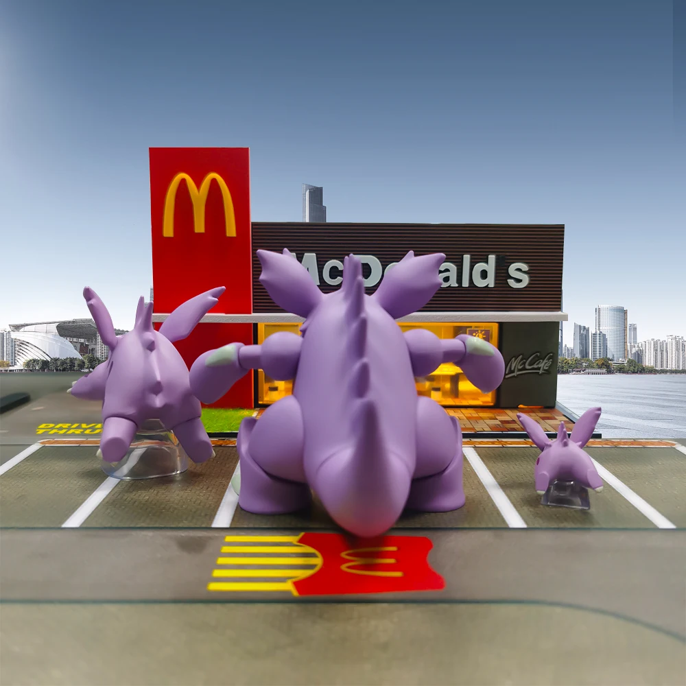 Oryginalna skala Shokugan świat region Kanto Nidoking Nidoran Nidorino figurki akcji z anime zabawki dla dzieci prezent