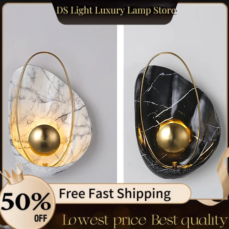 

Resin Sconce Wall Lamp for Staircase for Bedroom Bedside Light for Living Room Minimalism Indoor Led Wall Lamp