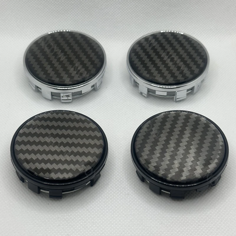 4Pcs/Set 54mm Car Wheels Rim Hub Cap Car Wheel Center Caps Black Silver ABS Plastic Hubcap Dust-proof Covers Auto Accessories