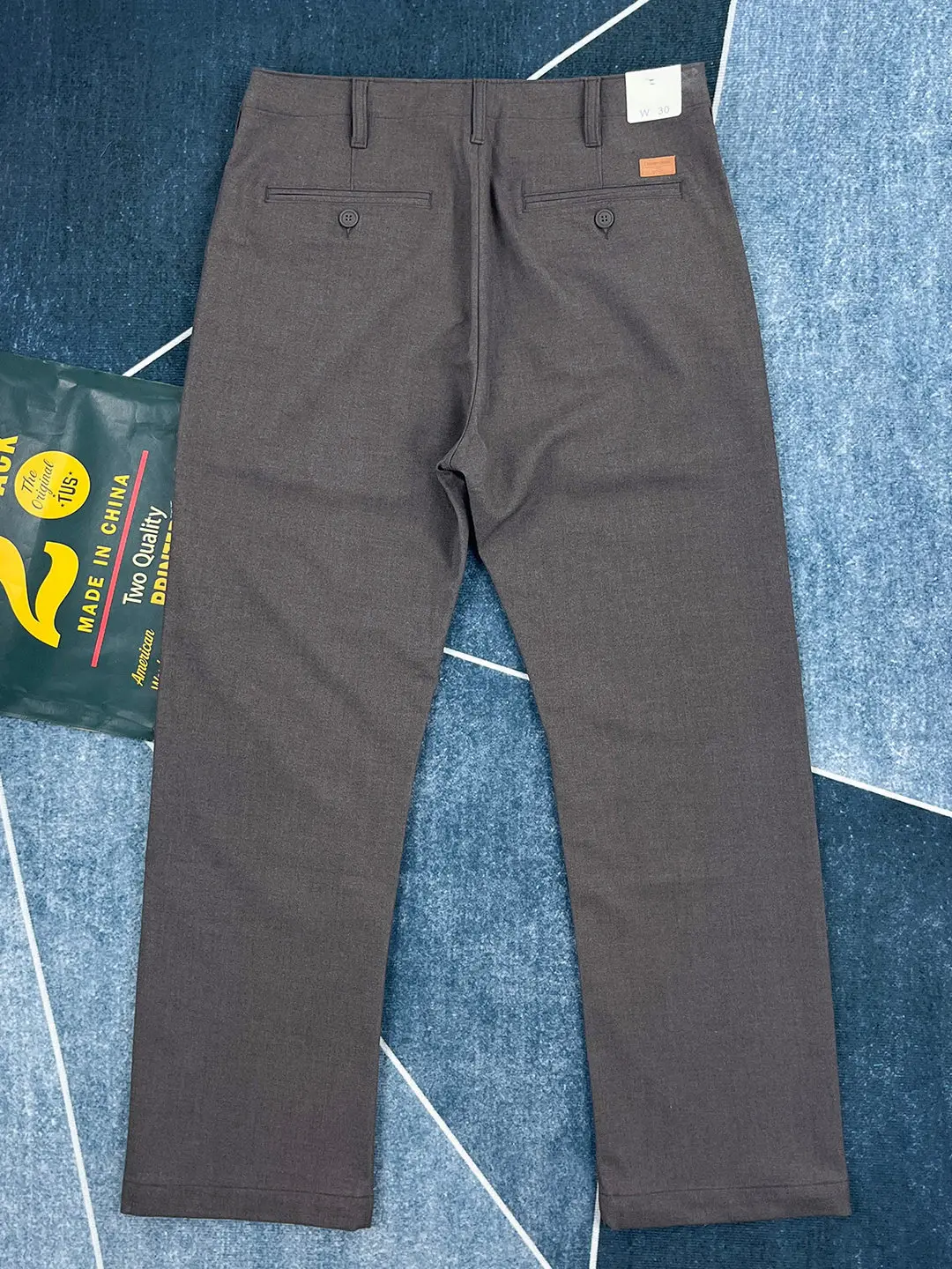 Heavyweight Autumn American-Style Straight-Leg Dress Pants for Men Brown/Black Business Casual Trousers Old Money Vintage