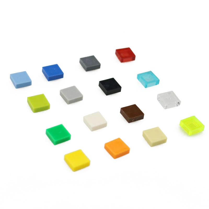 

Flat Non-porous Light Plate Glossy 1x1 Building Blocks Compatible with 3070 Small Particles MOC Part DIY Toys Accessories Part
