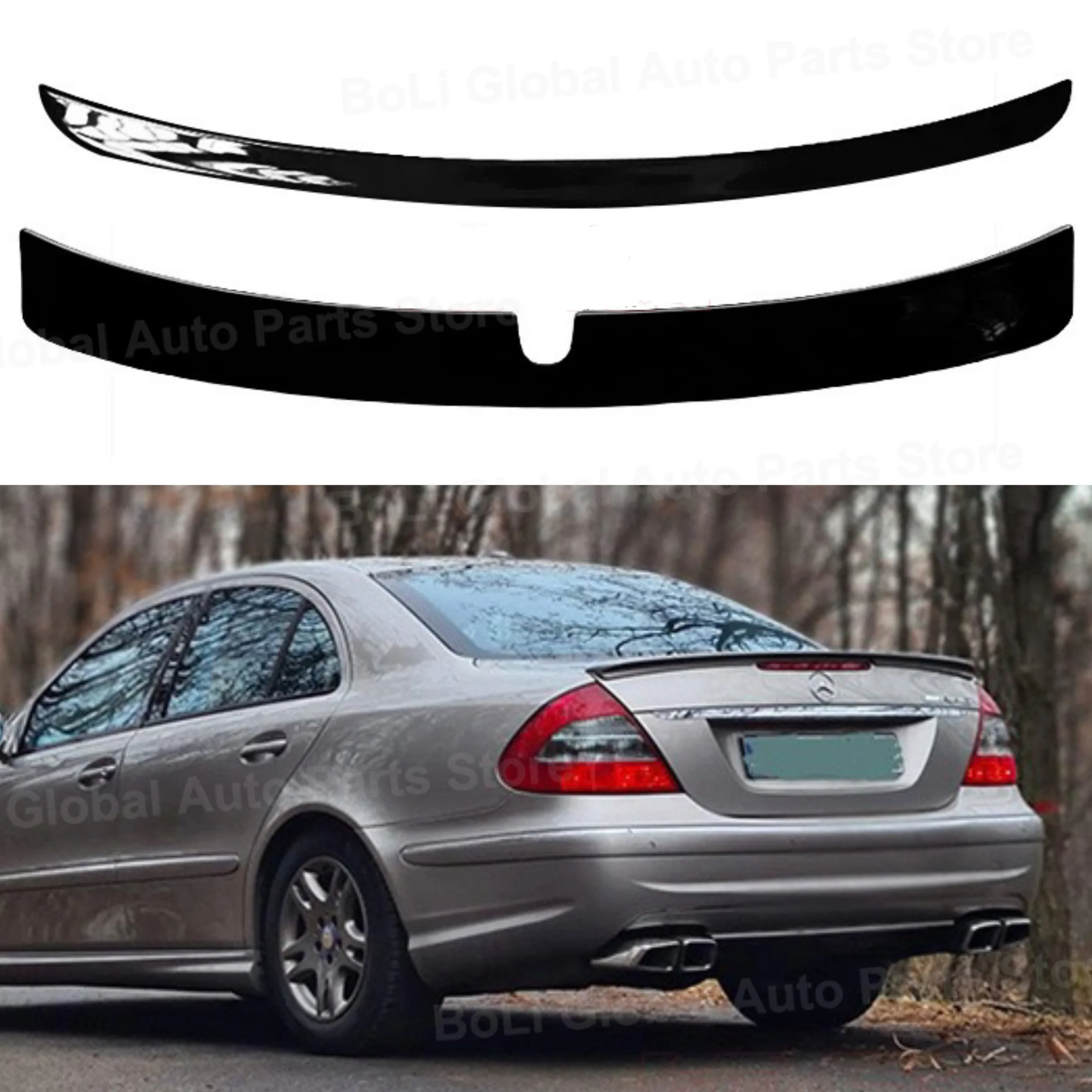 1PC For Mercedes Benz E-Class W211 E180 200 260 300 320 240 230 280 35 Rear Roof Trunk Lid Spoiler Wings Car Tuning Accessories