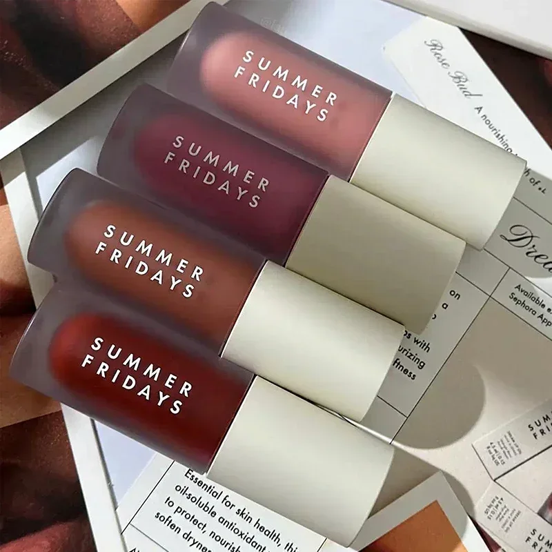 New Fashion Luxury Summer Fridays Balsamo per labbra Idratante Levigante Labbra morbide Cosmetici Zucchero rosa Vaniglia Beige Trucco Cura delle labbra