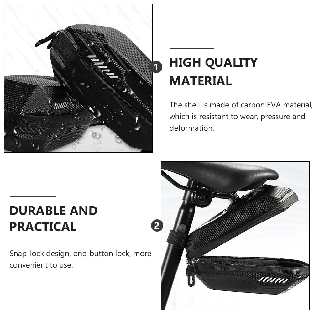 

Bike Waterproof Saddle Bag Storage Pouch Seat Cell Phone Bags Black Tail Large Capacity Biking