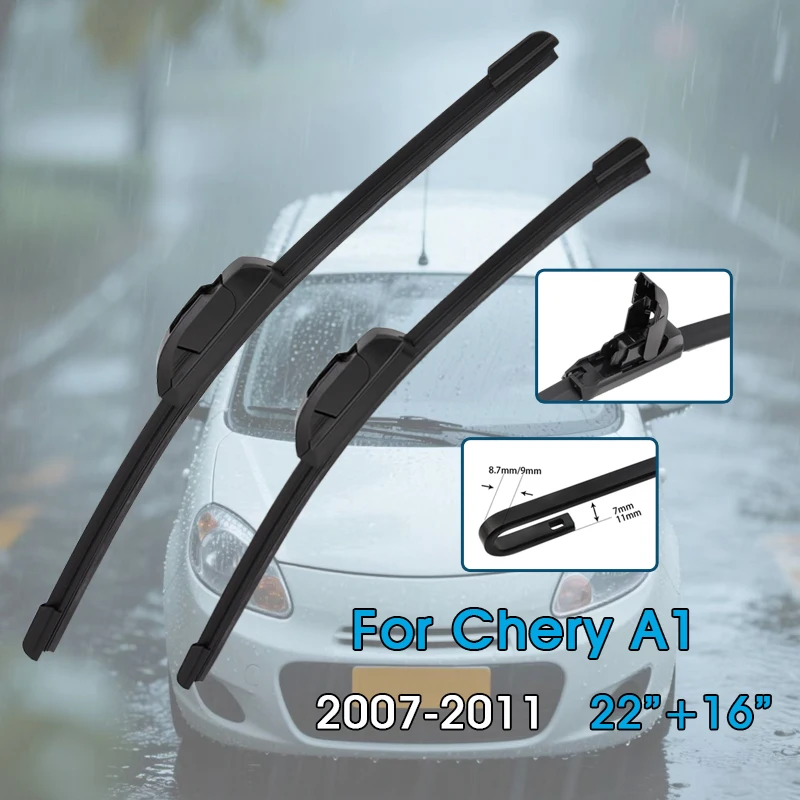 

BROSHOO Car Wiper Blades 22"+16" For Chery A1 2007-2011 Front Window Windscreen Windshield Wipers Blades Auto Accessories