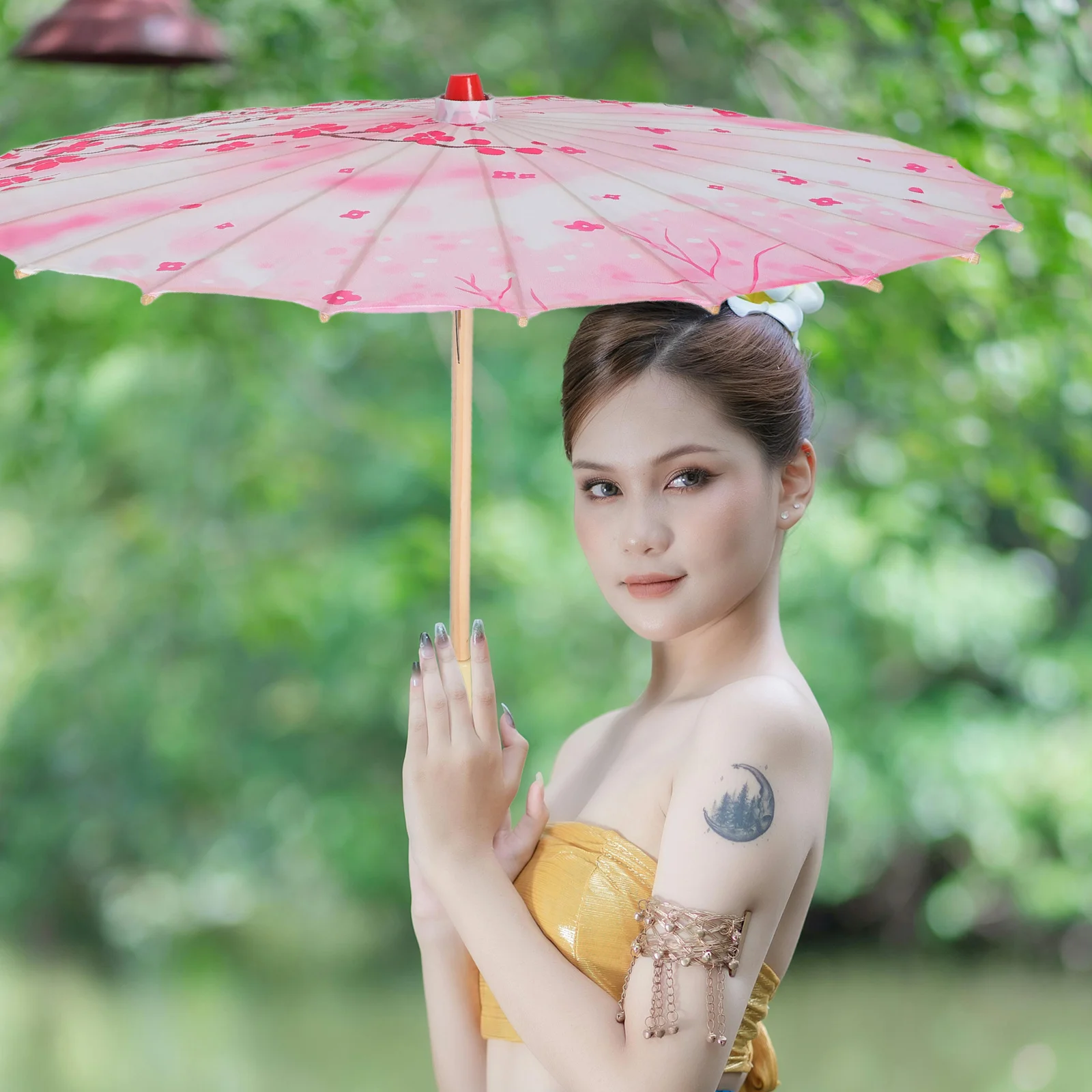 

Vintage Style Parasol Classical Dance Umbrella For Wedding Party Japanese Art Print Plum Blossom Chinese Umbrella -