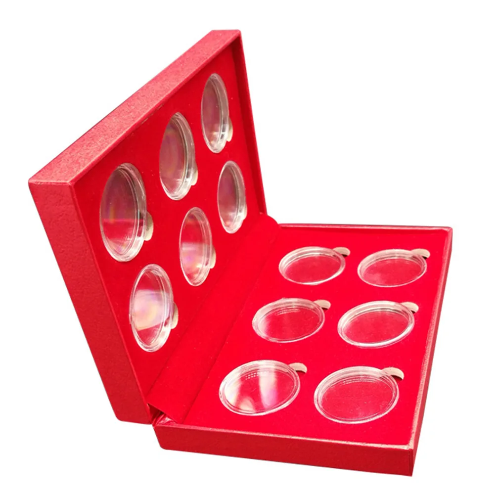 Commemorative Coin Storage Box Holder in Square Shape Constructed from PS with Smooth Touch and Clear Visibility