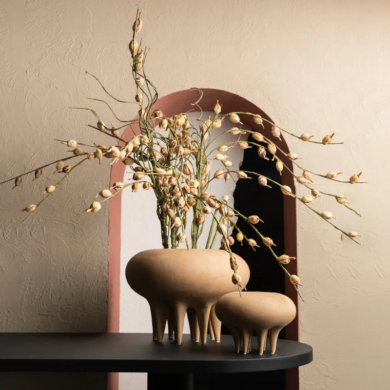 

Ceramic Vase Jellyfish Geometric Multifoot Flower Vase Flowerpot Flower Arrangement Accessories Terrarium Home Decoration