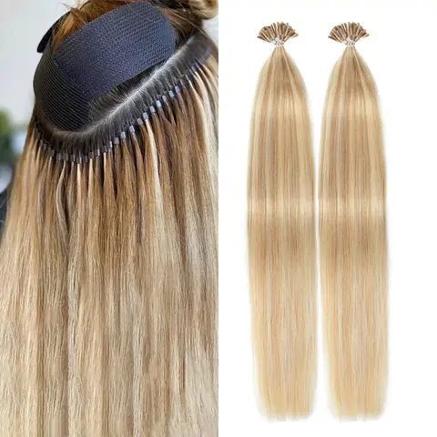 MRS HAIR Estensioni dei capelli con punta I Capelli umani veri Pre incollati Micro perline Capsule per capelli Capsule Microlink Capelli