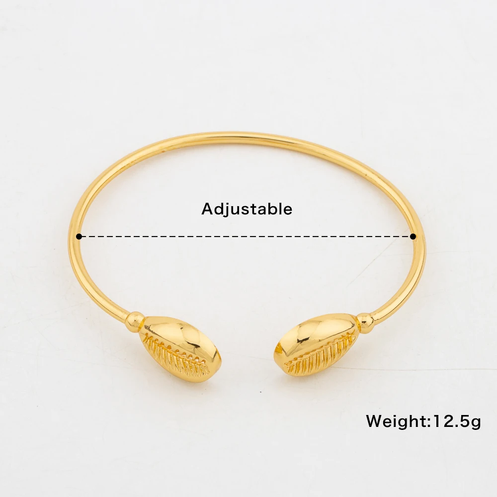 Gold Color Cuff Bangle Set for African Women Exquisite Charm Bangle New Design Hand Bracelet Jewelry Set Accessories wholesale