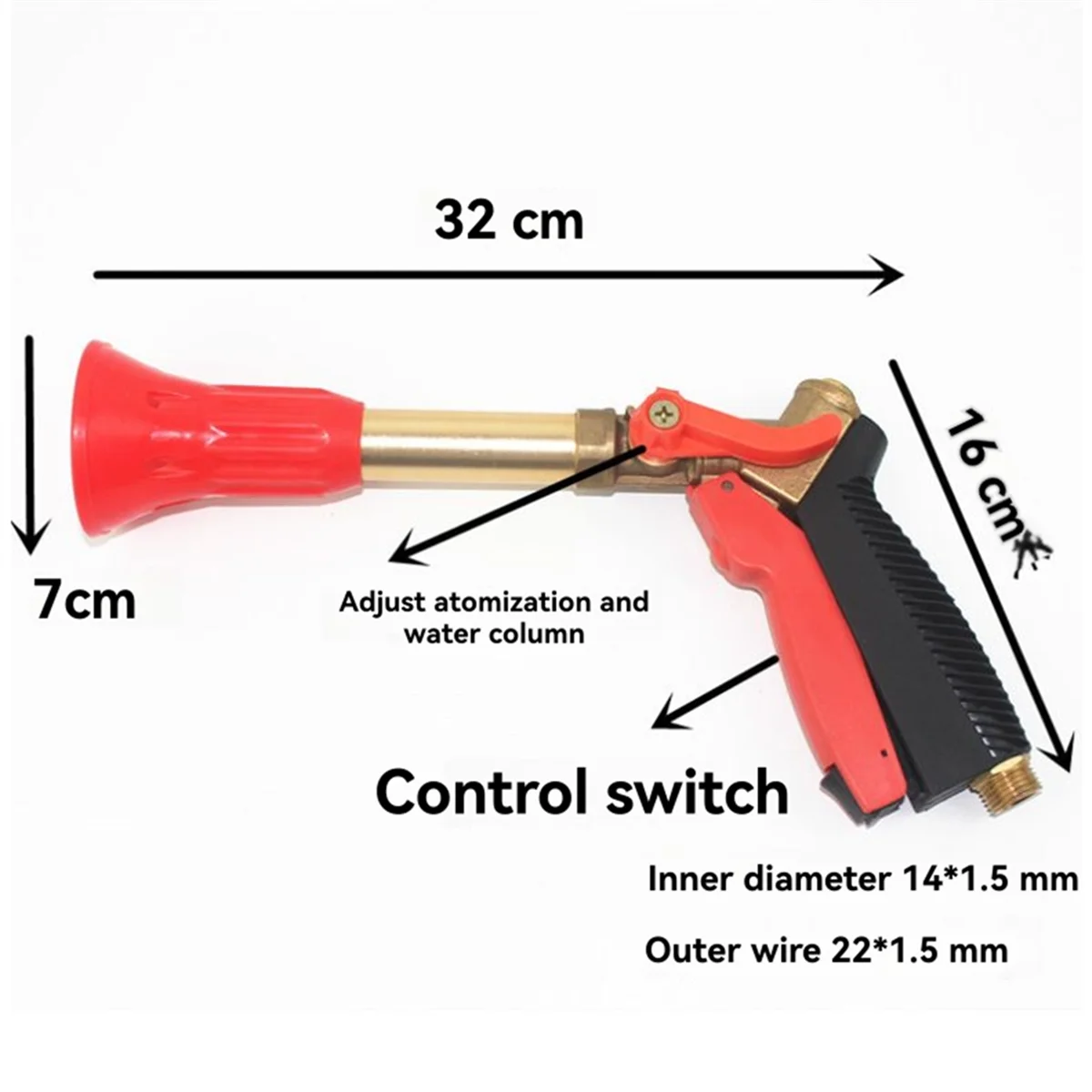 

ABNJ High-Pressure Hose Sprayer for Agriculture Garden Tool for Trees & PlantsEfficient Watering Solution