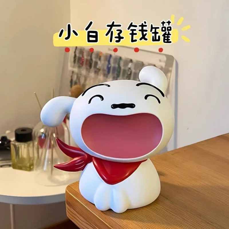 

Gift Idea Kawaii Crayon Shin chan Little White Big Mouth Entrance Storage Anime Handmade Shoe Cabinet Decoration Savings Bank