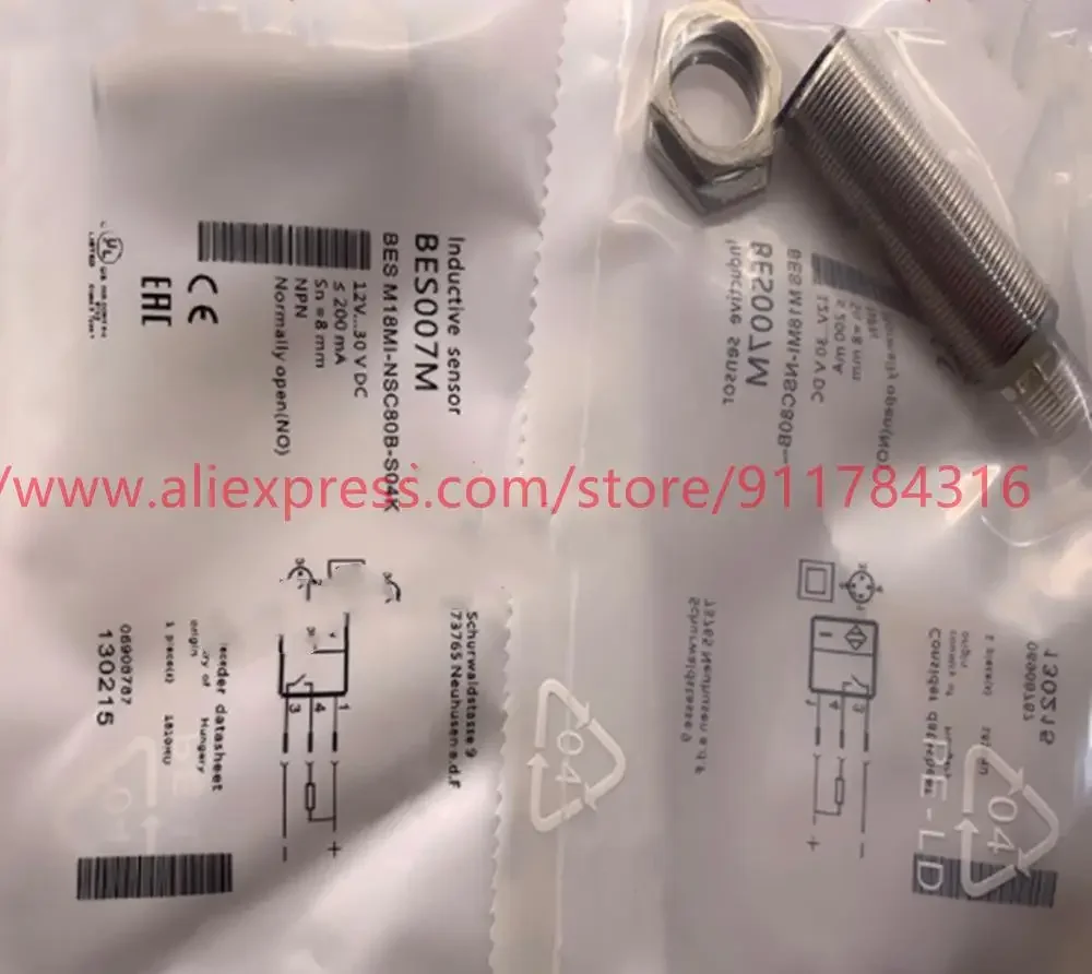 3pcs New High Quality proximity switch BES M18MI-NSC80B-S04K BES007M