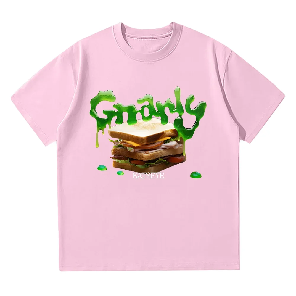 KATSEYE Gnarly تي شيرت موضة التصميم الإبداعي الرجال النساء القطن تيز الكورية نمط Kpop عادية كم قصير Crewneck Y2K تي شيرت