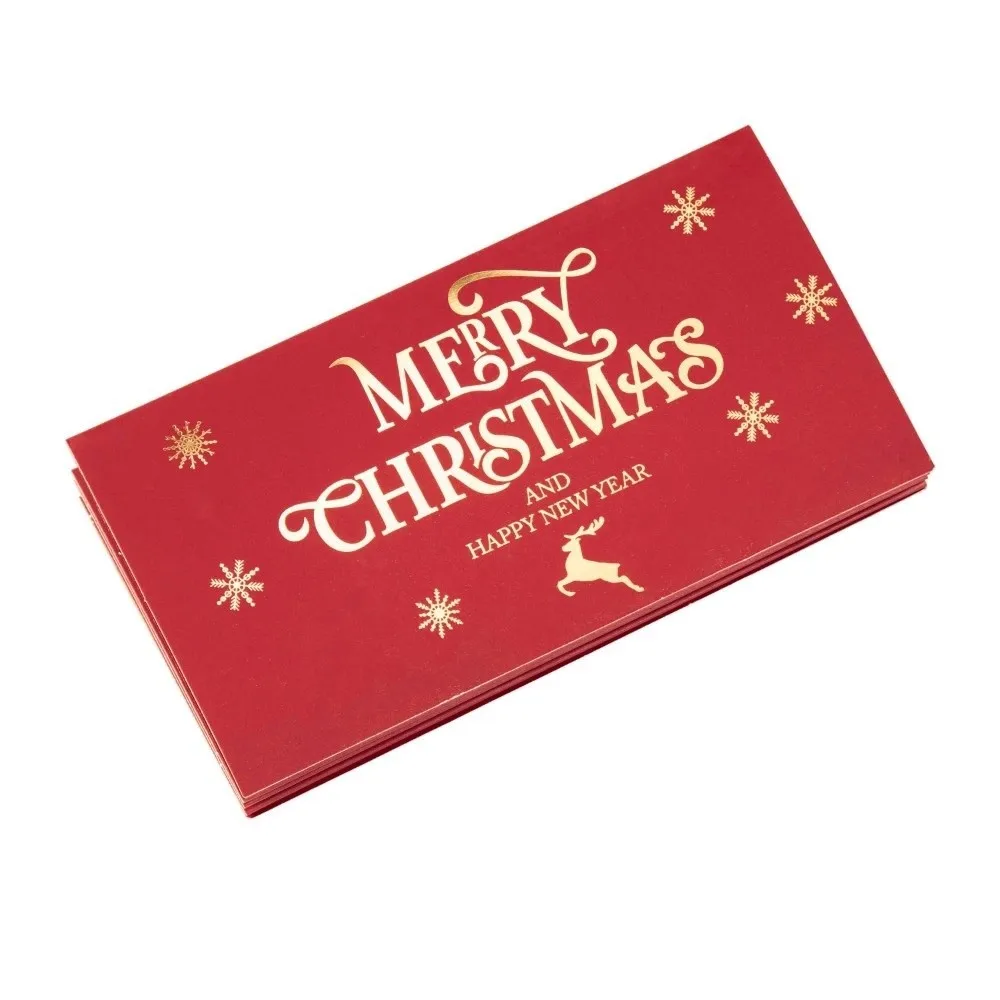 

2 Set Santa Claus Christmas Money Card Envelope Red Lucky Folding Banknote Card 6 Card Positions Navidad