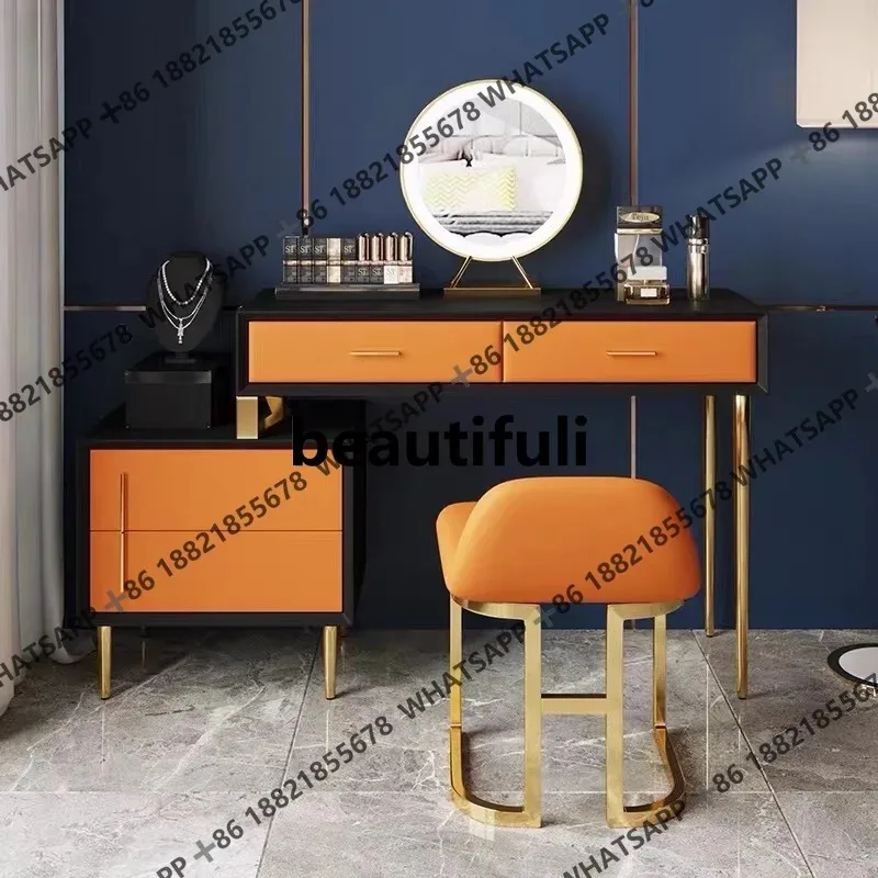 

H New dressing table, full solid wood bedroom storage table, high-end small apartment dressing table