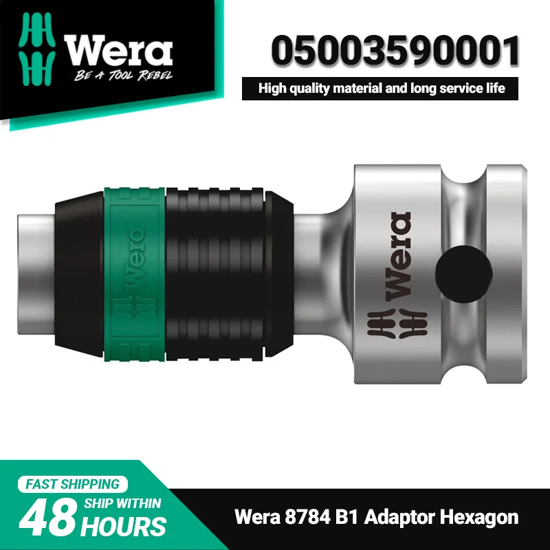 

Адаптер WERA 05003590001 8784 B1 Zyklop 3/8 дюйма подходит для шестигранных бит 1/4 дюйма, материал высокого качества и длительный срок службы