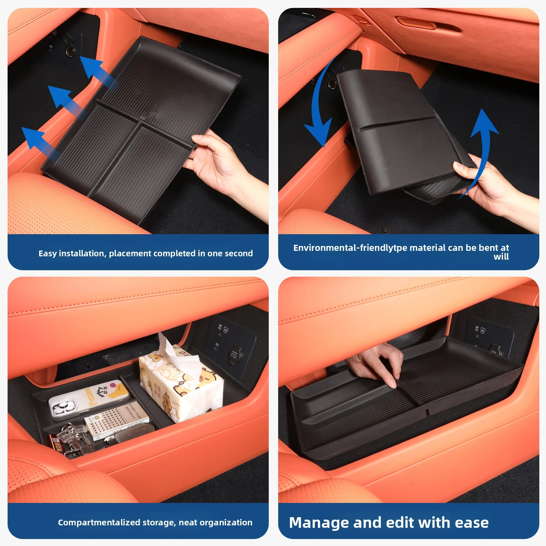 For Lynk&Co 900 Central control lower storage box armrest storage central control storage box decoration modification accessorie