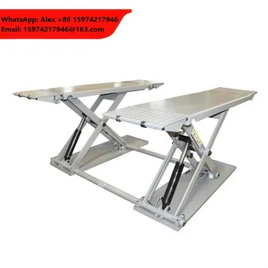 Automotive Lift 3 Ton Portable Movable Electric Mid-Rise Hydraulic Scissor Car Elevator Lift For Home Garage Use