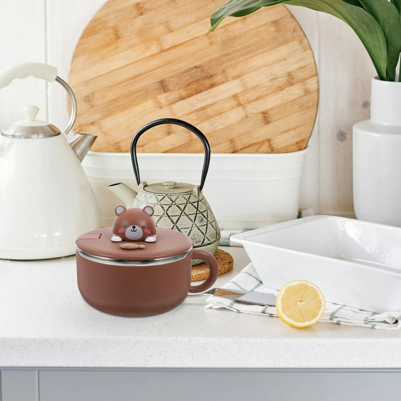 

Stainless Steel Ramen Bowl 304 With Lid Strainer Large Capacity Soup Mug For Instant Noodles Lunch Containers Eco Food