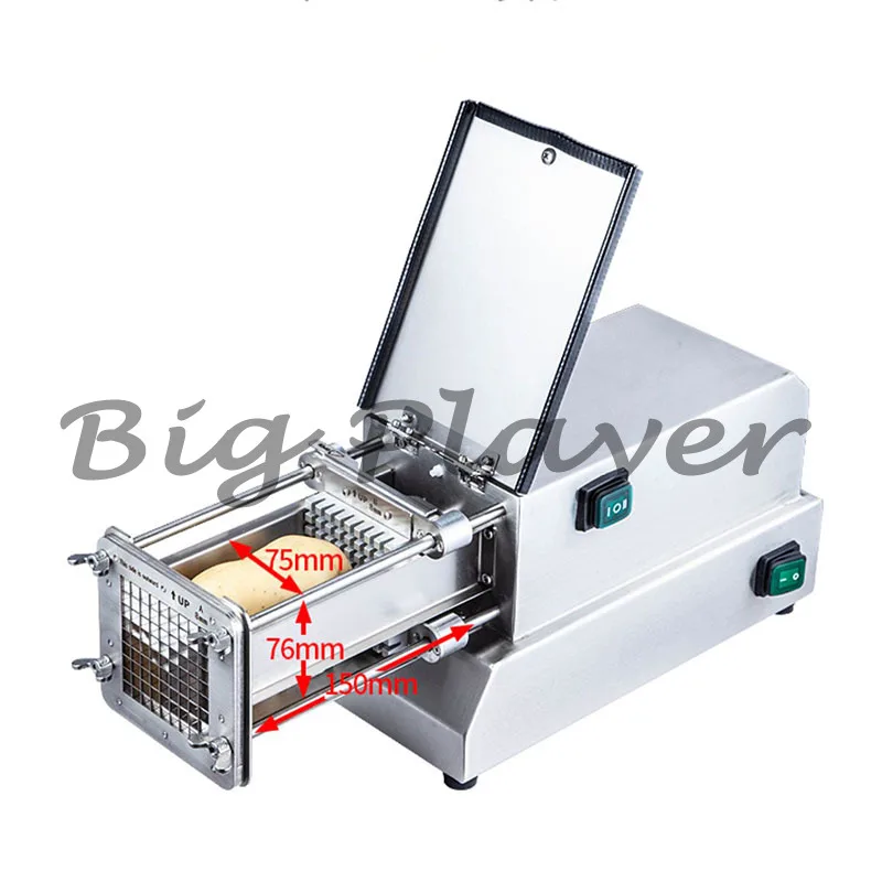 

Electric Cutting Push Bar Machine 220/110V Automatic Potato Slicing Machine Cucumber Radish Lettuce Sweet Potato Slicing Machine